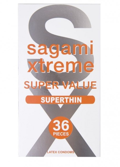 Ультратонкие презервативы Sagami Xtreme Superthin - 36 шт. - Sagami - купить с доставкой в Магнитогорске