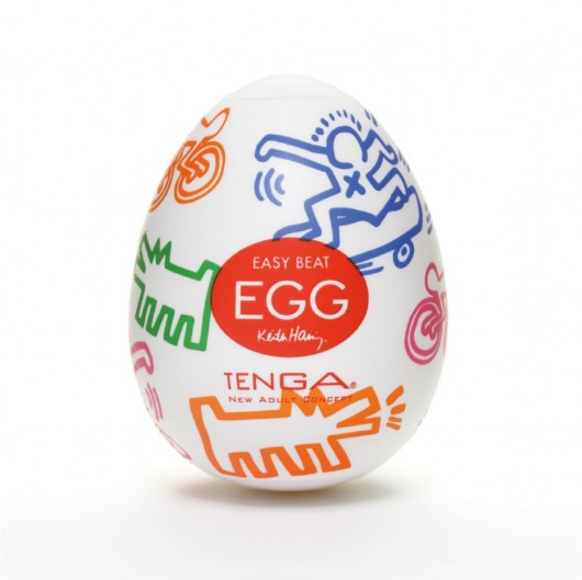 Мастурбатор-яйцо Keith Haring EGG STREET - Tenga - в Магнитогорске купить с доставкой