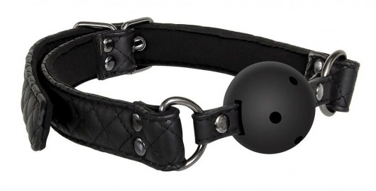 Черный кляп-шарик BALL GAG DIAMOND - Dream Toys - купить с доставкой в Магнитогорске