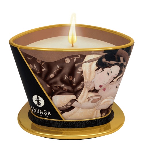 Массажная свеча Intoxicatin Chocolate с ароматом шоколада - 170 мл. - Shunga - купить с доставкой в Магнитогорске