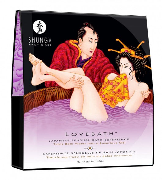 Соль для ванны Lovebath Sensual lotus, превращающая воду в гель - 650 гр. - Shunga - купить с доставкой в Магнитогорске