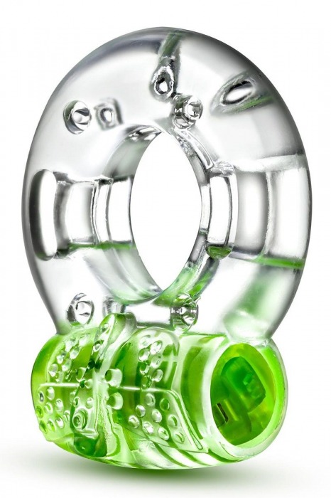 Зеленое эрекционное виброкольцо Arouser Vibrating C-Ring - Blush Novelties - в Магнитогорске купить с доставкой