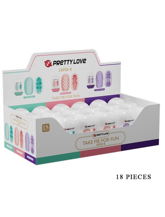 Набор из 18 мастурбаторов Take me for Fun - Baile - в Магнитогорске купить с доставкой