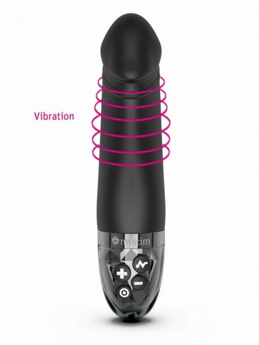 Черный вибратор с электростимуляцией Real Deal Neal - 16,5 см. - MyStim - купить с доставкой в Магнитогорске