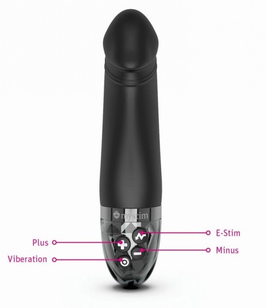 Черный вибратор с электростимуляцией Real Deal Neal - 16,5 см. - MyStim - купить с доставкой в Магнитогорске