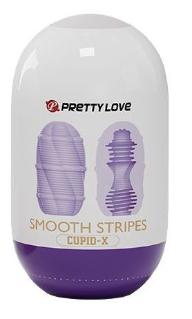 Сиреневый мастурбатор-яйцо Smooth Stripes - Baile - в Магнитогорске купить с доставкой