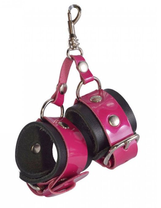 Розово-черный брелок  Наручники - Sitabella - купить с доставкой в Магнитогорске