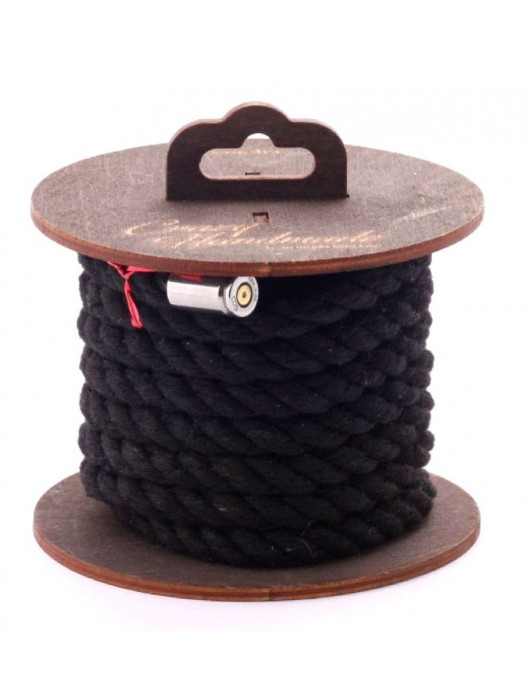 Черная хлопковая веревка для бондажа на катушке - 3 м. - Crazy Handmade - купить с доставкой в Магнитогорске