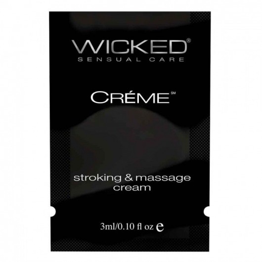 Крем для массажа и мастурбации Wicked Stroking and Massage Creme - 3 мл. - Wicked - купить с доставкой в Магнитогорске