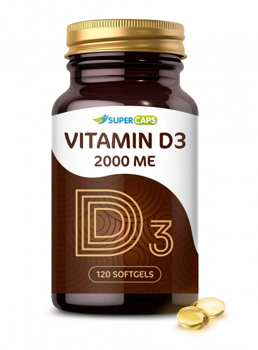 Пищевая добавка SuperCaps VITAMIN D3 2000 ME - 120 капсул - SuperCaps - купить с доставкой в Магнитогорске