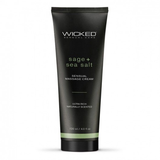 Массажный легкий крем WICKED Sage plus Sea Salt - 120 мл. - Wicked - купить с доставкой в Магнитогорске