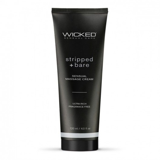 Массажный легкий крем WICKED Stripped plus Bare - 120 мл. - Wicked - купить с доставкой в Магнитогорске