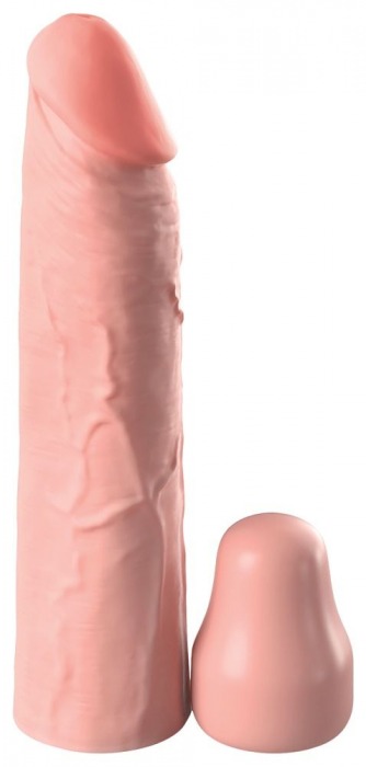 Телесная насадка-удлинитель 1 Inch Silicone X-tension - 17,8 см. - Pipedream - в Магнитогорске купить с доставкой