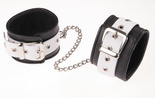 Черно-белые оковы на ноги - Sitabella - купить с доставкой в Магнитогорске