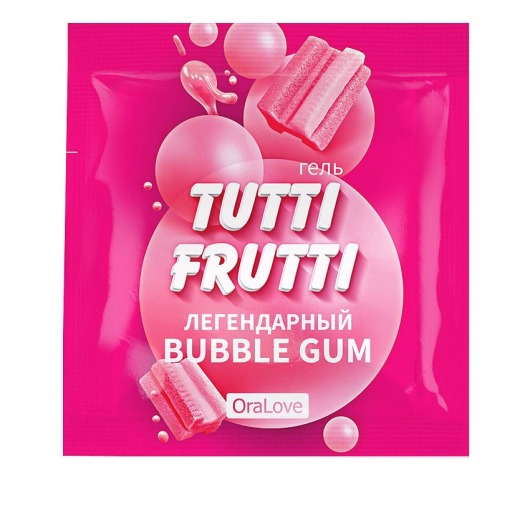 Пробник гель-смазки Tutti-frutti со вкусом бабл-гам - 4 гр. - Биоритм - купить с доставкой в Магнитогорске