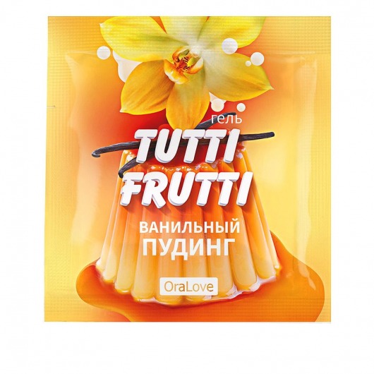 Пробник гель-смазки Tutti-frutti со вкусом ванильного пудинга - 4 гр. - Биоритм - купить с доставкой в Магнитогорске