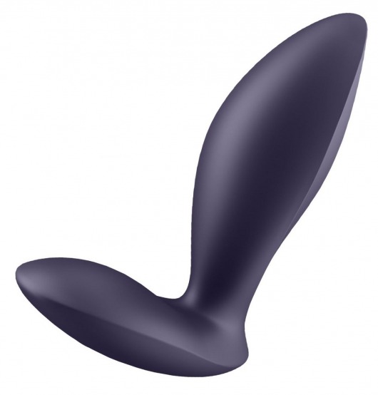 Фиолетовый анальный вибростимулятор Power Plug - Satisfyer - в Магнитогорске купить с доставкой
