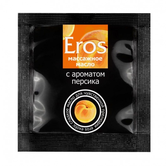 Саше массажного масла Eros exotic с ароматом персика - 4 гр. - Биоритм - купить с доставкой в Магнитогорске