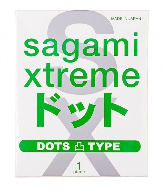 Презерватив Sagami Xtreme Type-E с точками - 1 шт. - Sagami - купить с доставкой в Магнитогорске
