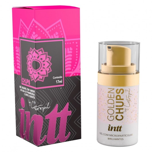 Возбуждающий гель Golden Chups с малиновым ароматом - 17 мл. - INTT - купить с доставкой в Магнитогорске