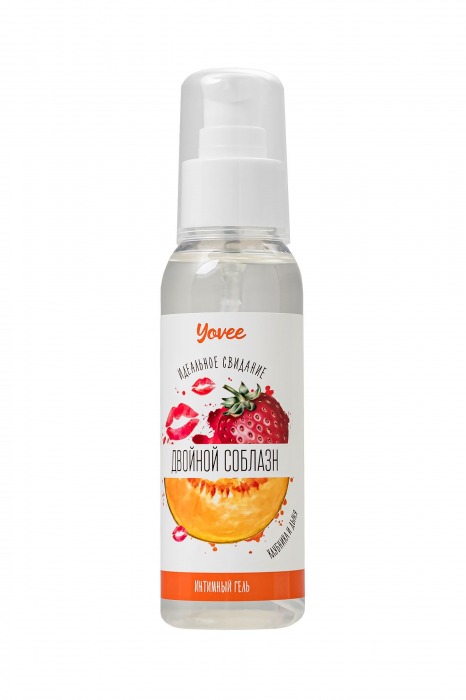 Съедобная гель-смазка Yovee «Двойной соблазн» с Д-пантенолом и вкусом клубники и дыни - 100 мл. - ToyFa - купить с доставкой в Магнитогорске