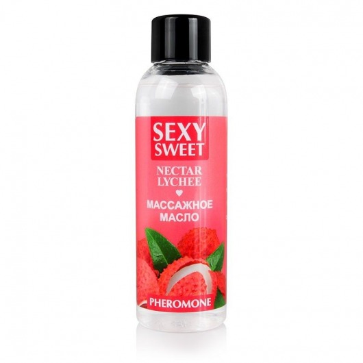 Массажное масло Sexy Sweet Nectar Lychee с феромонами и ароматом личи - 75 мл. - Биоритм - купить с доставкой в Магнитогорске