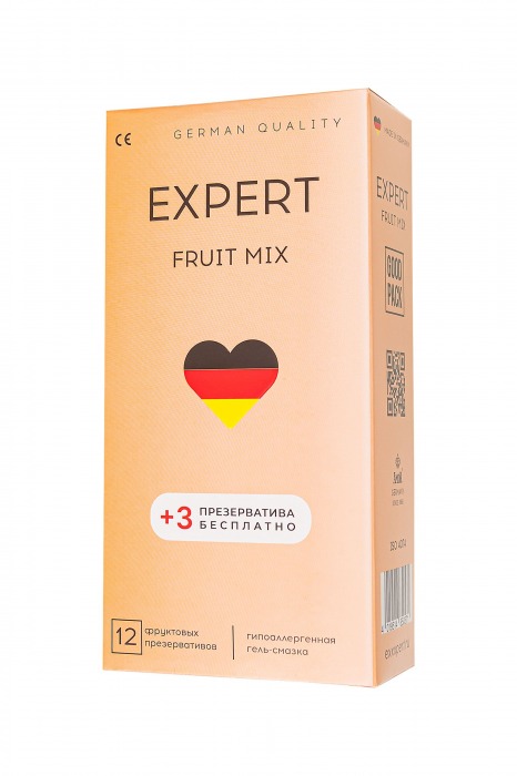 Ароматизированные презервативы EXPERT Fruit Mix - 12 шт.(+3 в подарок) - Expert - купить с доставкой в Магнитогорске