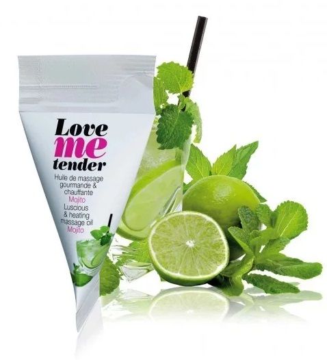Съедобное согревающее массажное масло Love Me Tender Mojito с ароматом мохито - 10 мл. - Love to Love - купить с доставкой в Магнитогорске