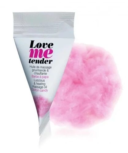Съедобное согревающее массажное масло Love Me Tender Cotton Candy с ароматом сладкой ваты - 10 мл. - Love to Love - купить с доставкой в Магнитогорске