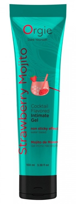 Съедобный интимный гель Orgie Lube Tube Cocktail Strawberry Mojito - 100 мл. - ORGIE - купить с доставкой в Магнитогорске