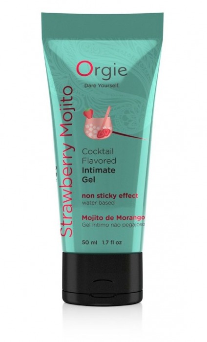 Съедобный интимный гель Orgie Lube Tube Cocktail Strawberry Mojito - 50 мл. - ORGIE - купить с доставкой в Магнитогорске