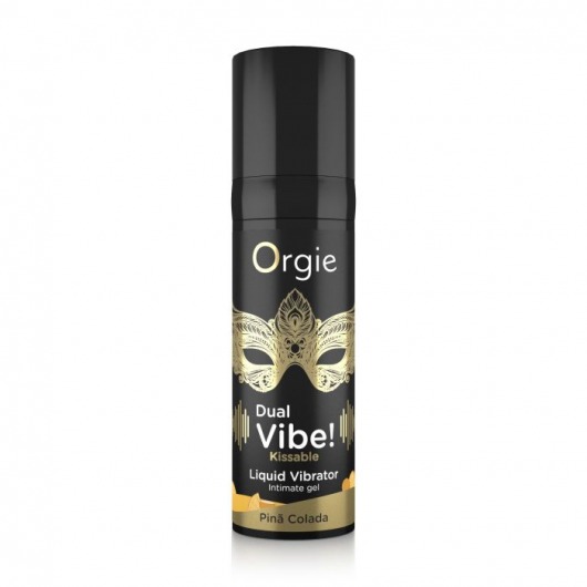 Съедобный гель Dual Vibe Pina Colada с эффектом вибрации и вкусом коктейля пина колада - 15 мл. - ORGIE - купить с доставкой в Магнитогорске