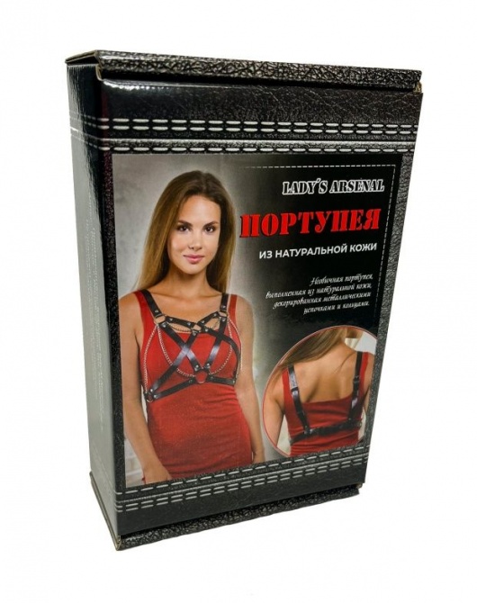 Портупея из натуральной кожи с цепочками - БДСМ Арсенал - купить с доставкой в Магнитогорске