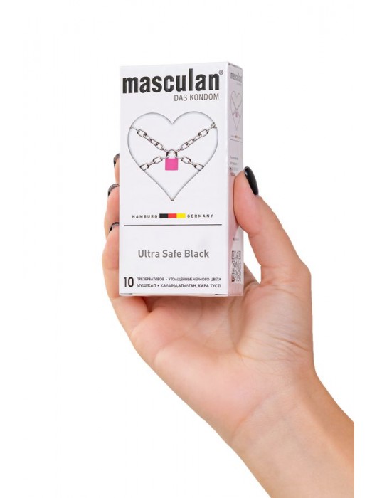Ультрапрочные презервативы Masculan Ultra Safe Black - 10 шт. - Masculan - купить с доставкой в Магнитогорске