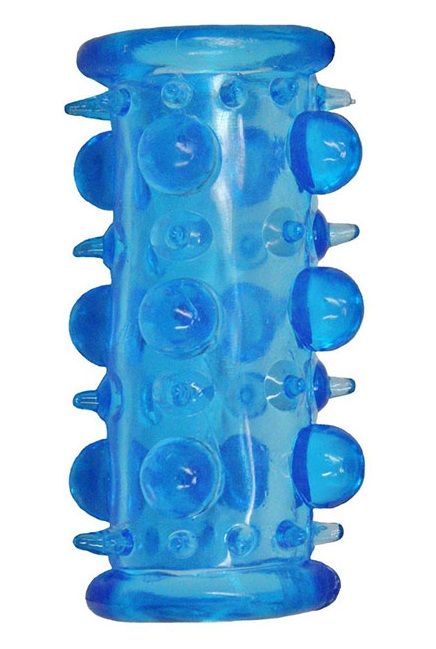 Голубая насадка с шипами и шишечками LUST CLUSTER - Dream Toys - в Магнитогорске купить с доставкой