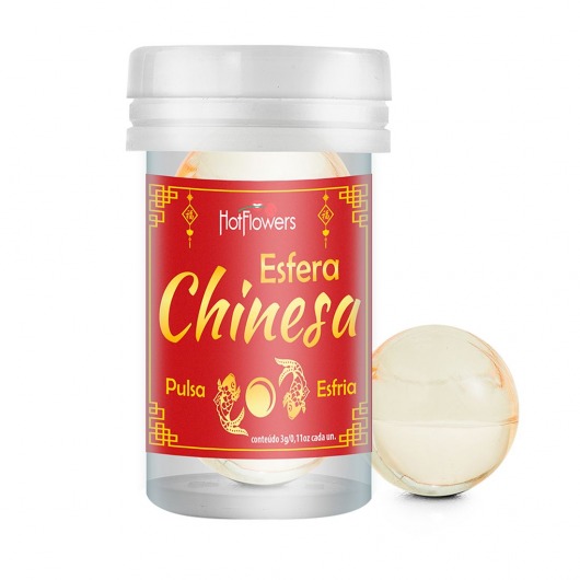 Интимный гель Chinesa Esfera с охлаждающе-пульсирующим эффектом (2 шарика по 3 гр.) - HotFlowers - купить с доставкой в Магнитогорске