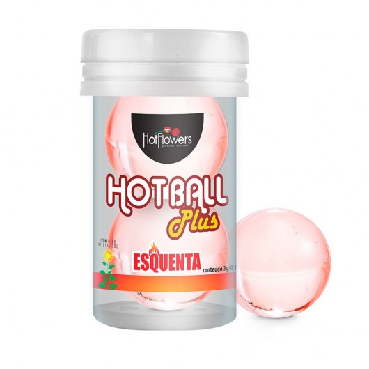 Лубрикант на масляной основе Hot Ball Plus с разогревающим эффектом (2 шарика по 3 гр.) - HotFlowers - купить с доставкой в Магнитогорске