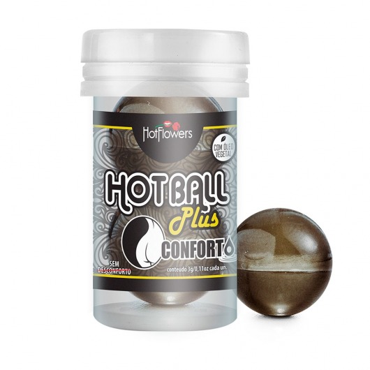 Анальный лубрикант на масляной основе Hot Ball Plus Conforto (2 шарика по 3 гр.) - HotFlowers - купить с доставкой в Магнитогорске