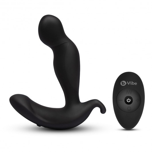 Черный анальный стимулятор с вращением и вибрацией 360 Plug - 13 см. - b-Vibe - в Магнитогорске купить с доставкой