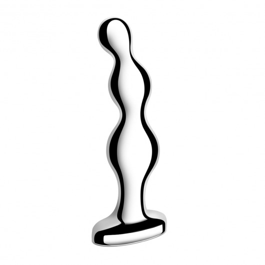 Стальной анальный фаллоимитатор для простаты Stainless Steel Anal Beads - 13 см. - b-Vibe - в Магнитогорске купить с доставкой