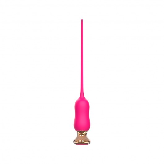 Розовый тонкий стимулятор Nipple Vibrator - 23 см. - I-MOON - купить с доставкой в Магнитогорске