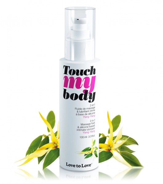 Силиконовый лубрикант 2-в-1 Touch My Body с ароматом иланг-иланга - 100 мл. - Love to Love - купить с доставкой в Магнитогорске