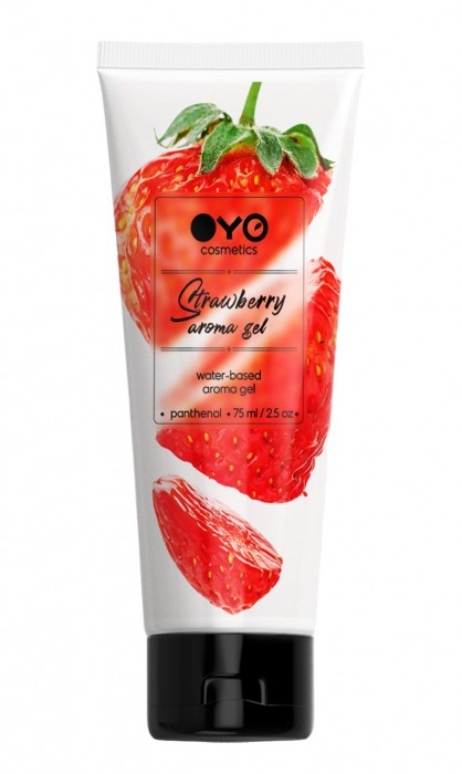 Лубрикант на водной основе OYO Aroma Gel Strawberry с ароматом клубники - 75 мл. - OYO - купить с доставкой в Магнитогорске