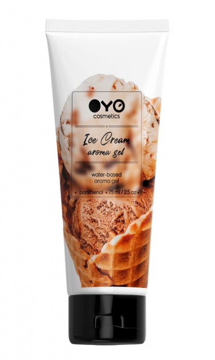 Лубрикант на водной основе OYO Aroma Gel Ice Cream с ароматом пломбира - 75 мл. - OYO - купить с доставкой в Магнитогорске