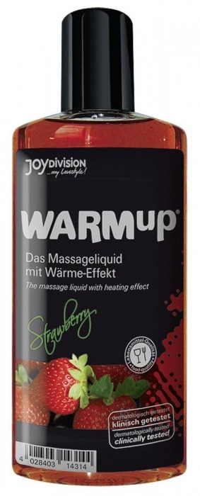Разогревающее масло WARMup Strawberry - 150 мл. - Joy Division - купить с доставкой в Магнитогорске