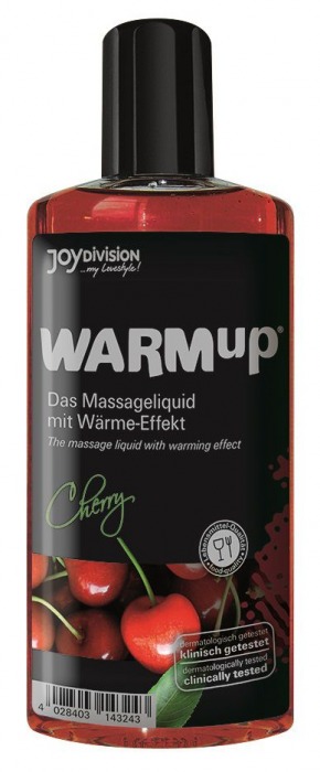 Разогревающее масло WARMup Cherry - 150 мл. - Joy Division - купить с доставкой в Магнитогорске