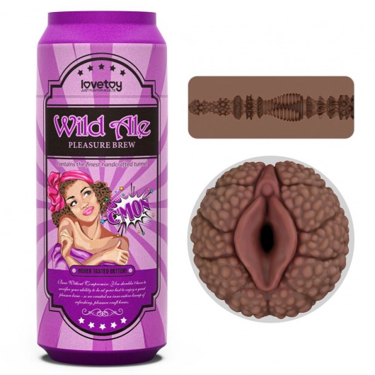 Коричневый мастурбатор-вагина Pleasure Brew Masturbator-Wild Ale в банке - Lovetoy - в Магнитогорске купить с доставкой