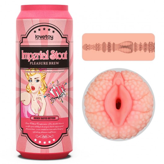 Мастурбатор-вагина Pleasure Brew Masturbator-Imperial Stout в банке - Lovetoy - в Магнитогорске купить с доставкой