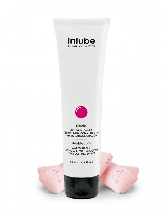 Лубрикант на водной основе Nuei Inlube с алоэ вера и ароматом бабл-гам - 100 мл. - Nuei cosmetics - купить с доставкой в Магнитогорске