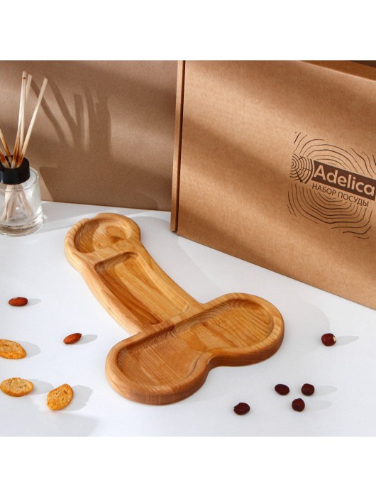 Деревянное блюдо для подачи в форме члена (32,5 х 20 х 1,7 см) - Сима-Ленд - купить с доставкой в Магнитогорске